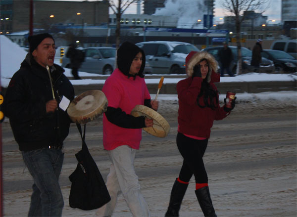 Dozens marched through downtown Saskatoon to take a stand against bullying.